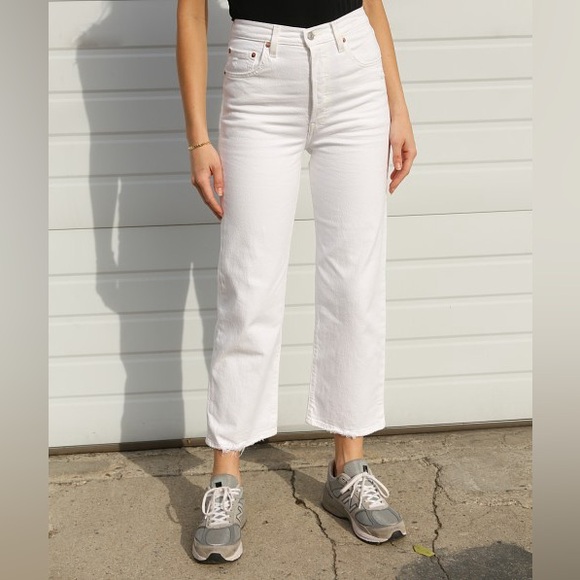 Levi's Ribcage Straight Ankle Jeans Cloud Over - Picture 3 of 3